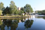 Hafen Steglitz vom Ufer des Teltowkanals