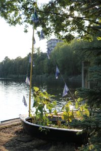 malerische Landspitze am Hafen Steglitz