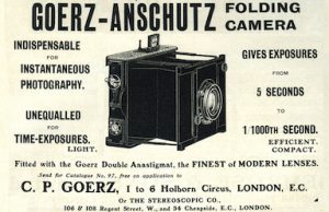 Goerz-Anschütz folding Camera-Anzeige 1905-©Sammlung Umstätter